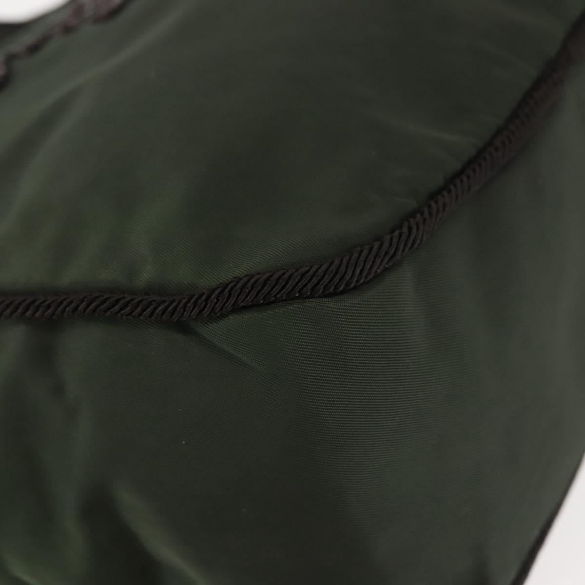 PRADA Hand Bag Nylon Khaki Auth bs29457