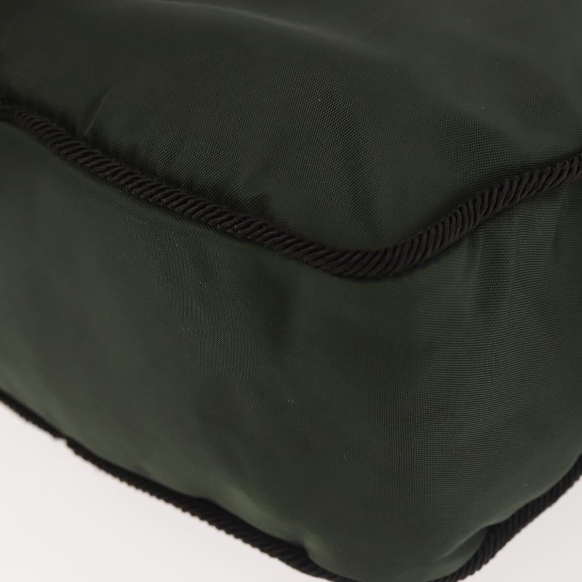PRADA Hand Bag Nylon Khaki Auth bs29457