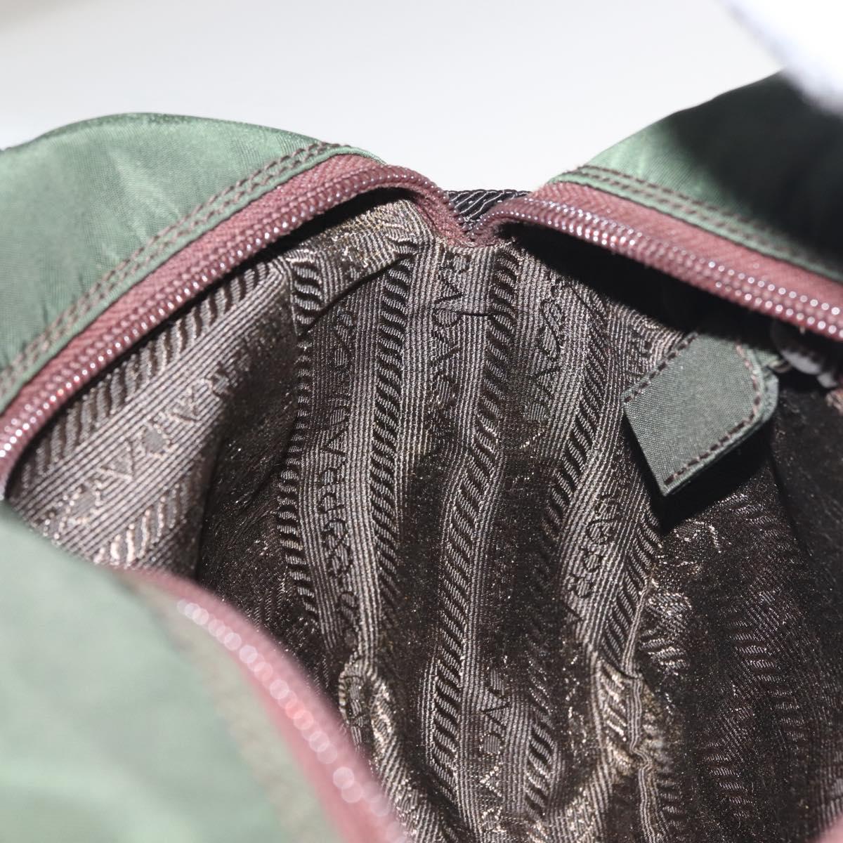 PRADA Hand Bag Nylon Khaki Auth bs29457