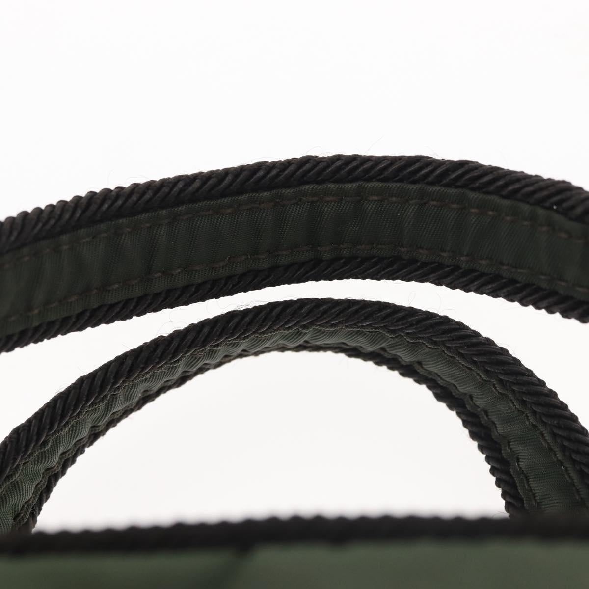 PRADA Hand Bag Nylon Khaki Auth bs29457