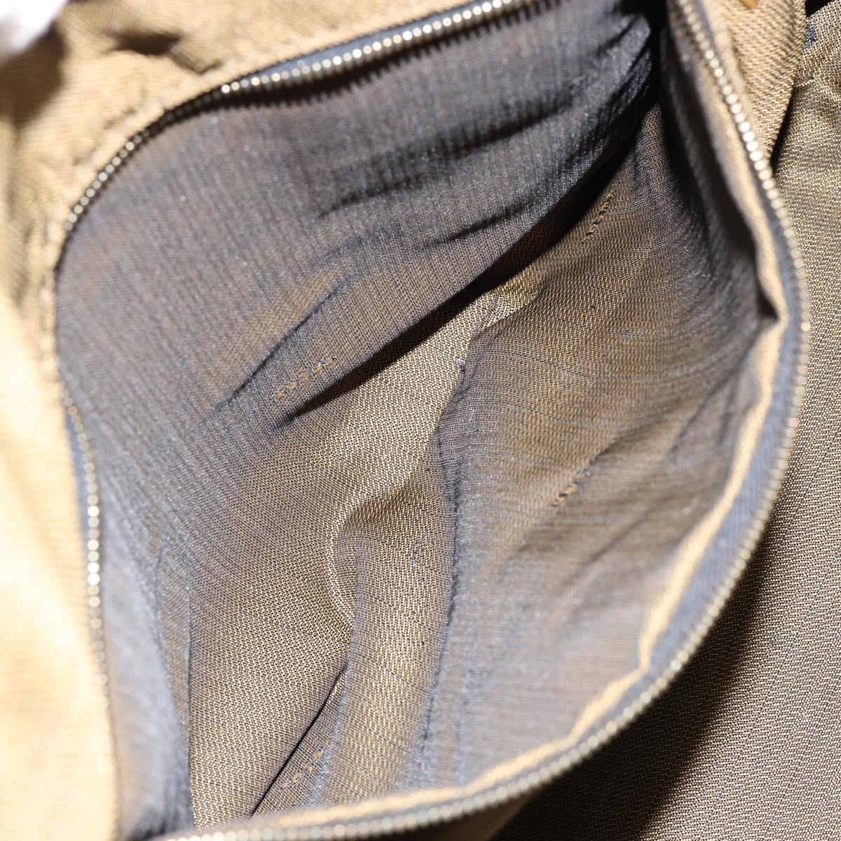 FENDI Zucca Canvas Vanity Hand Bag Black Brown Auth bs29458