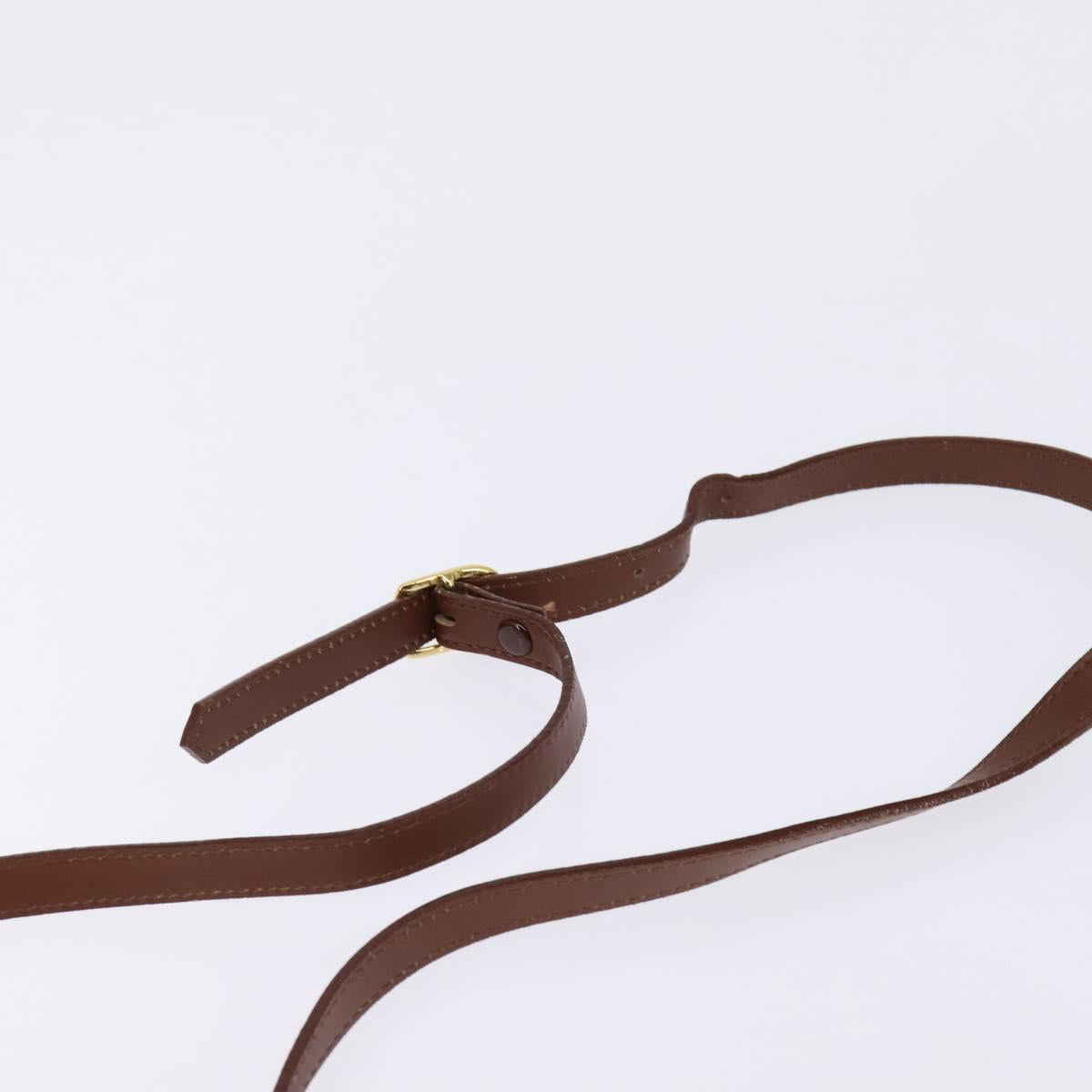 Burberrys Shoulder Bag Leather Brown Gold Auth bs29470