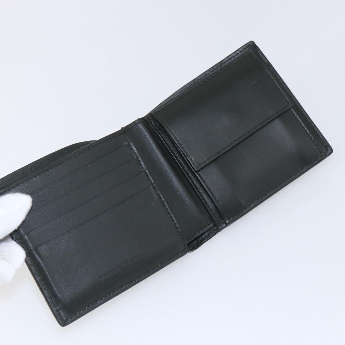 BOTTEGA VENETA MAXI INTRECCIATO Bifold Wallet Leather Khaki Auth bs29473