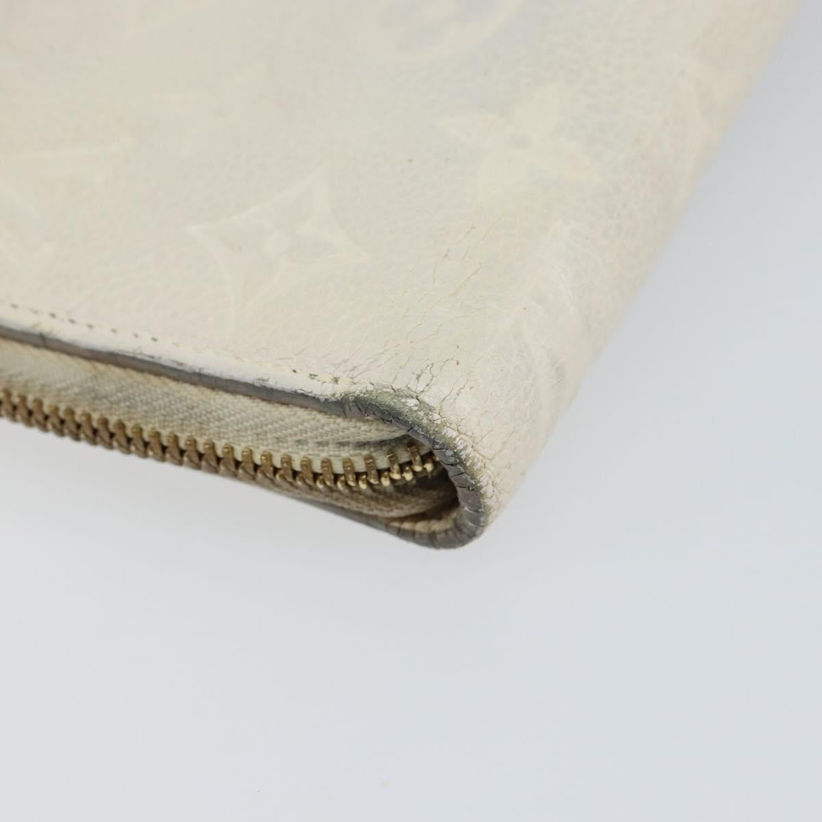 LOUIS VUITTON Empreinte Portefeuille Secret Ron Wallet White M93437 Auth bs29476