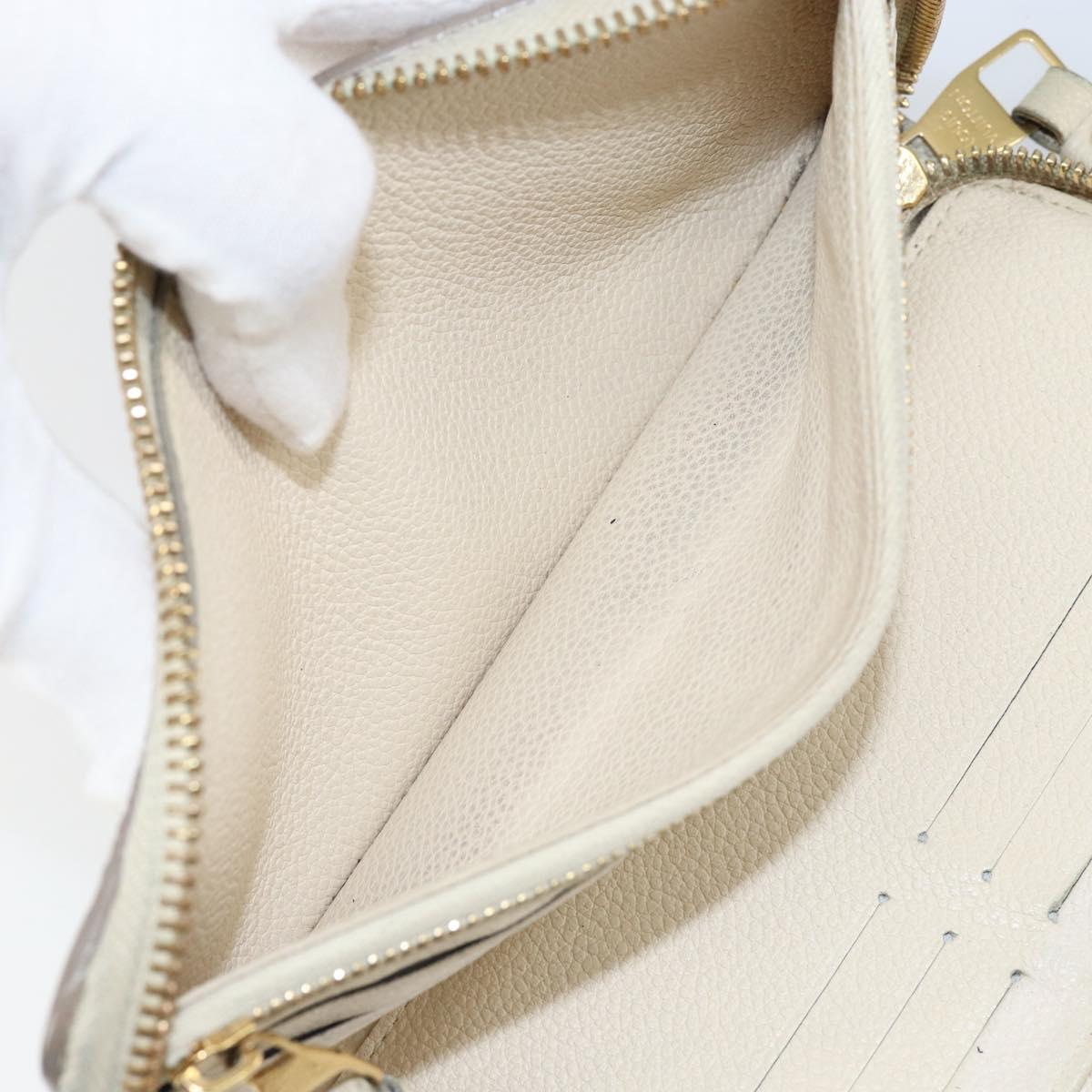 LOUIS VUITTON Empreinte Portefeuille Secret Ron Wallet White M93437 Auth bs29476