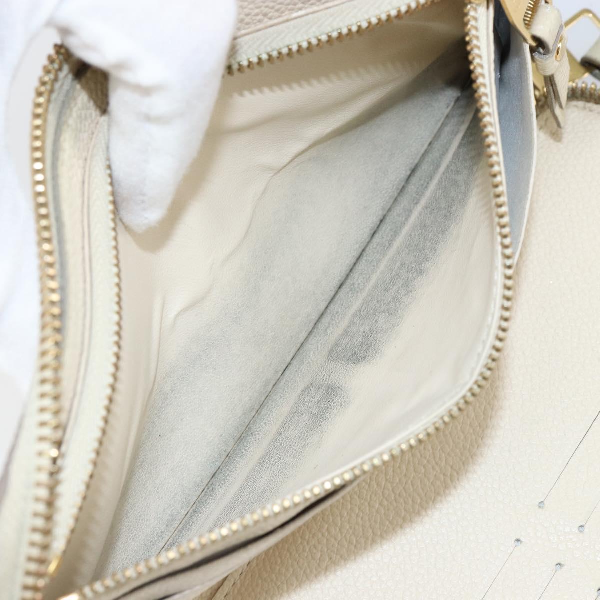 LOUIS VUITTON Empreinte Portefeuille Secret Ron Wallet White M93437 Auth bs29476