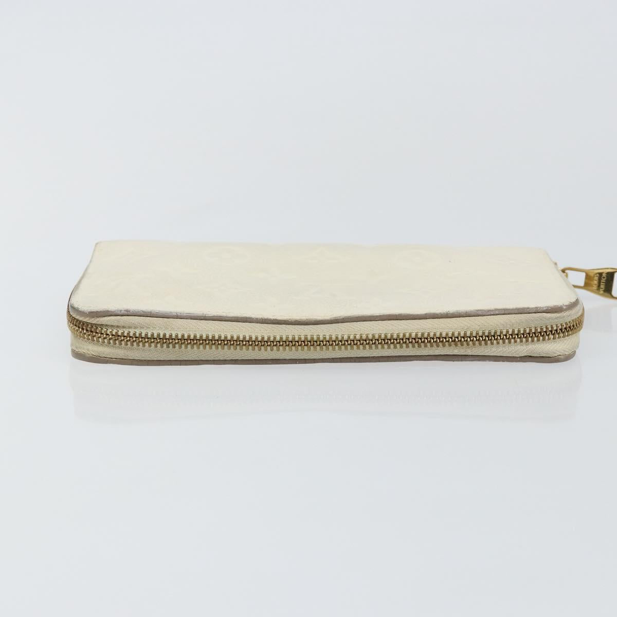 LOUIS VUITTON Empreinte Portefeuille Secret Ron Wallet White M93437 Auth bs29476
