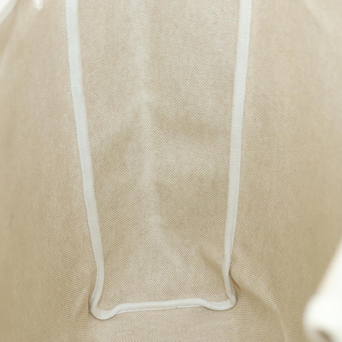 HERMES Tower ash Her bag MM Hand Bag Coated Canvas Beige Auth bs29477