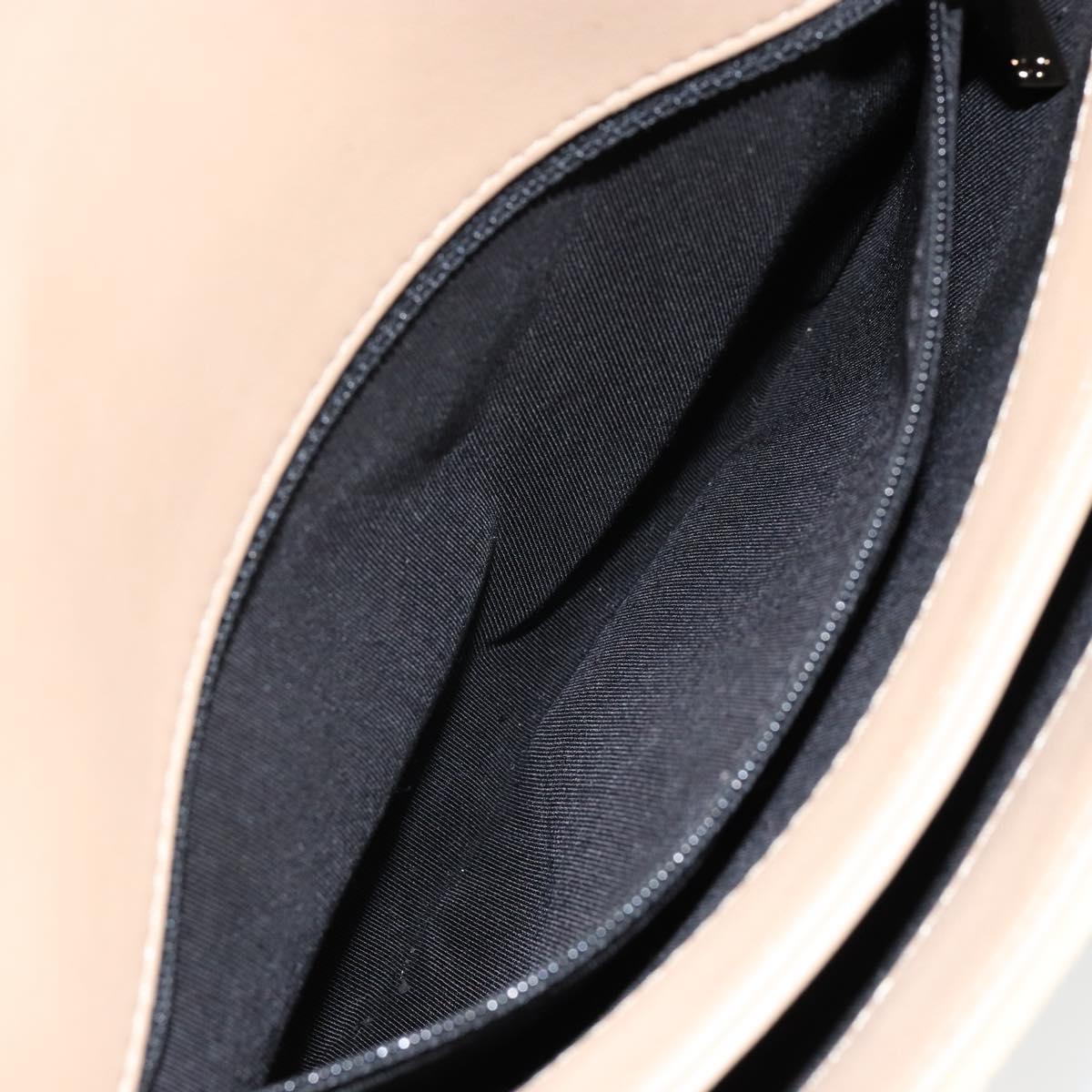 CHANEL Matelasse Chain Shoulder Bag Suede Beige gold CC Auth bs29483