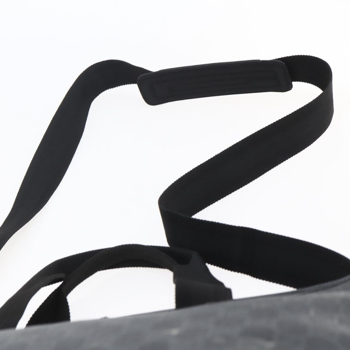 GUCCI GG Supreme Tote Bag PVC Leather 2way Black 162785 Auth bs29492