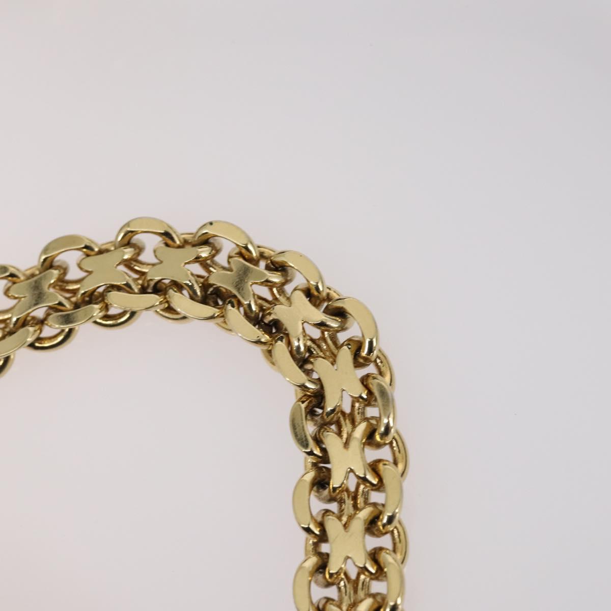 Gianni Versace Hand Bag Leather 2way Black Gold Auth bs29494