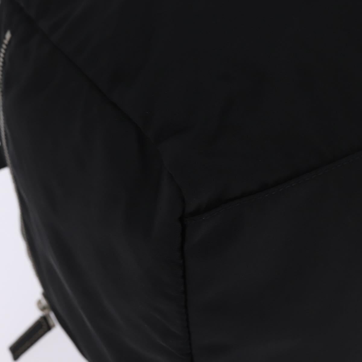 PRADA Boston Bag Nylon Black Silver Auth bs29500