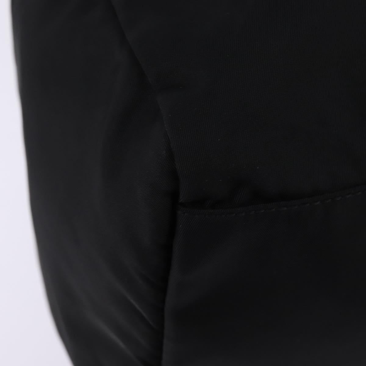 PRADA Boston Bag Nylon Black Silver Auth bs29500