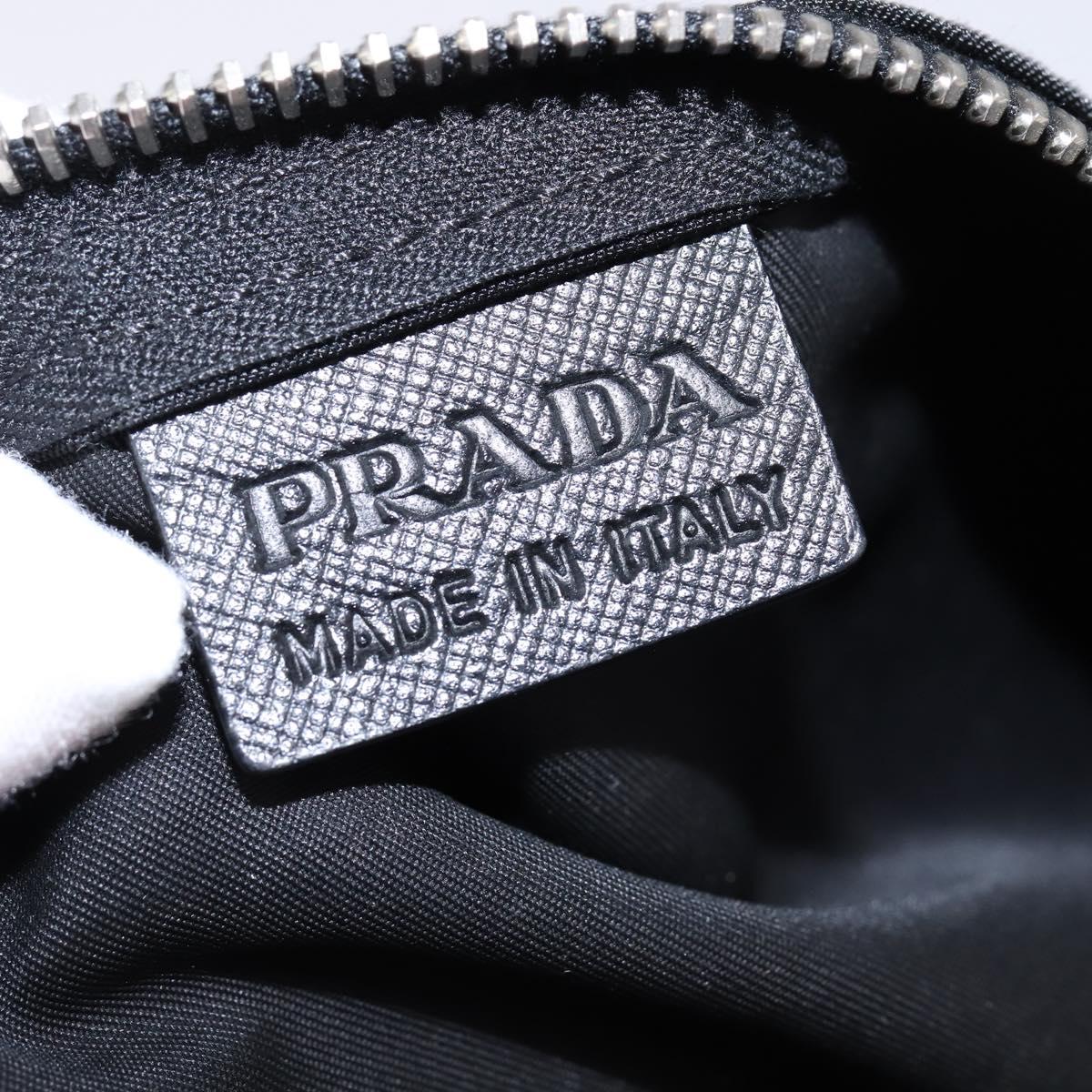 PRADA Boston Bag Nylon Black Silver Auth bs29500