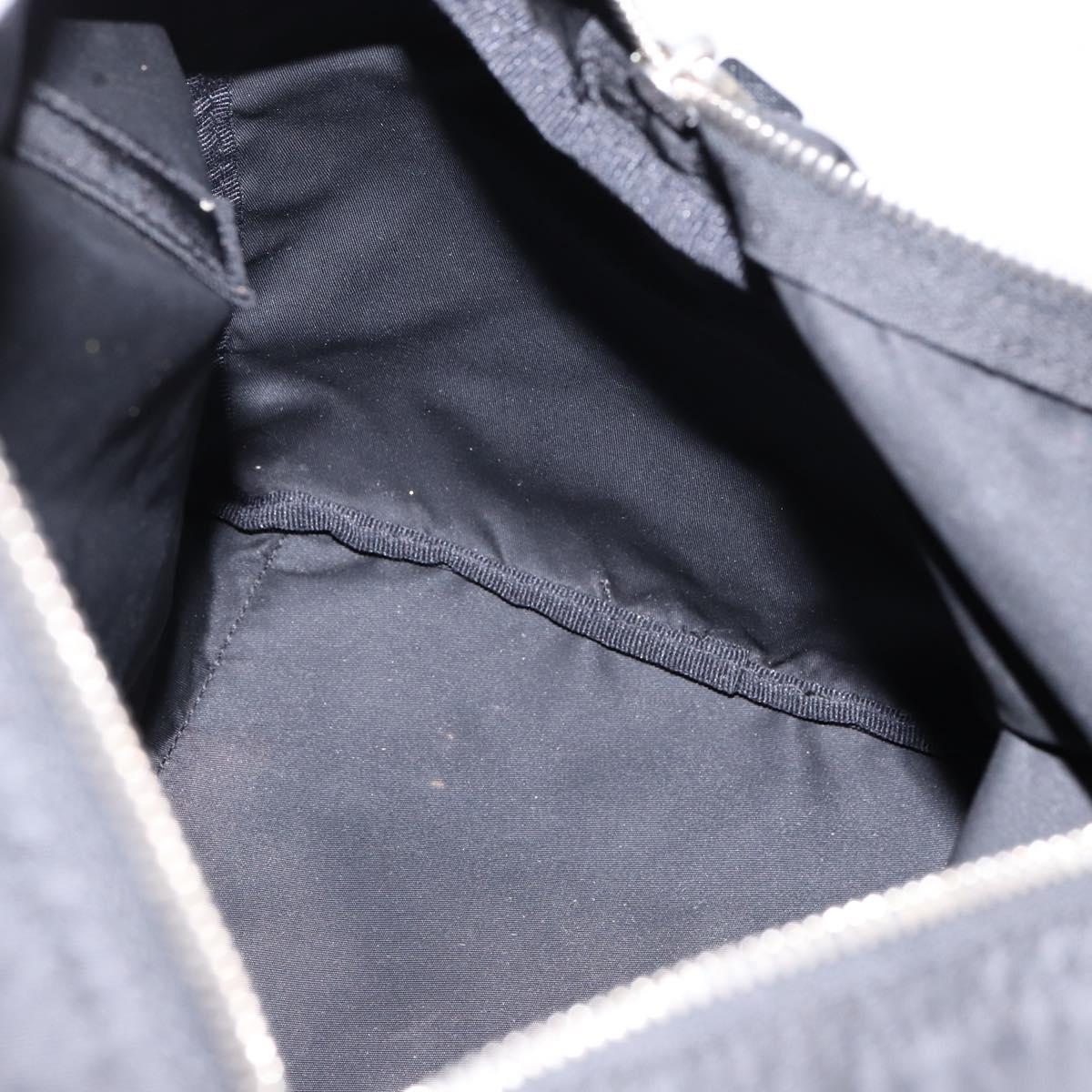 PRADA Boston Bag Nylon Black Silver Auth bs29500