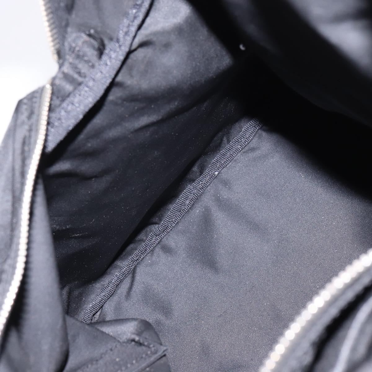 PRADA Boston Bag Nylon Black Silver Auth bs29500