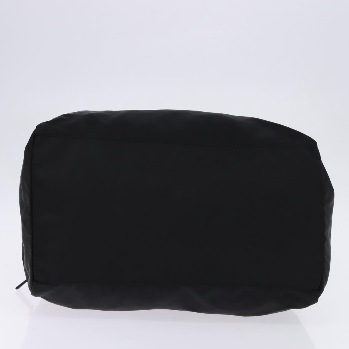 PRADA Boston Bag Nylon Black Silver Auth bs29500