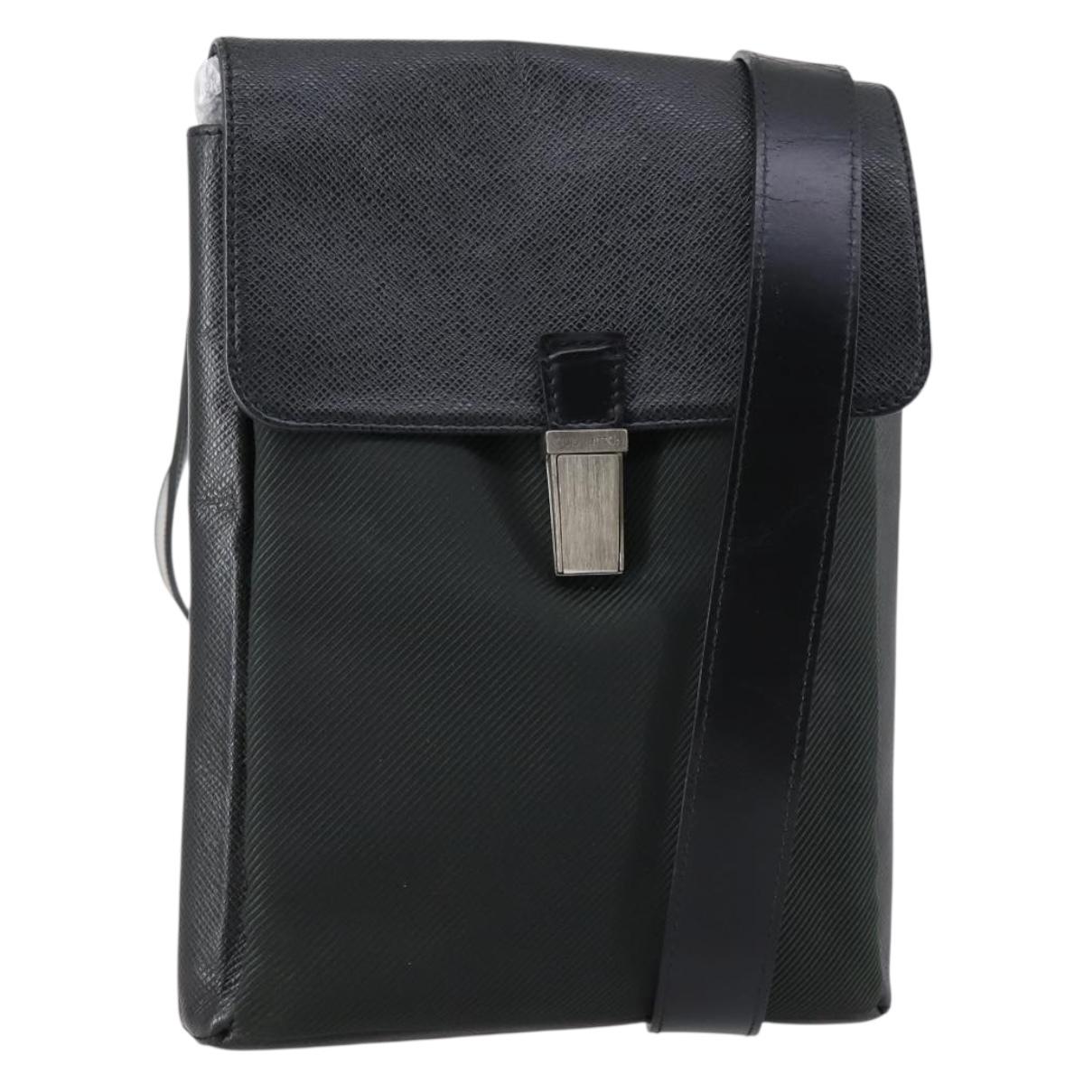 LOUIS VUITTON Taiga Saratov PM Shoulder Bag Ardoise M30892 LV Auth bs29502