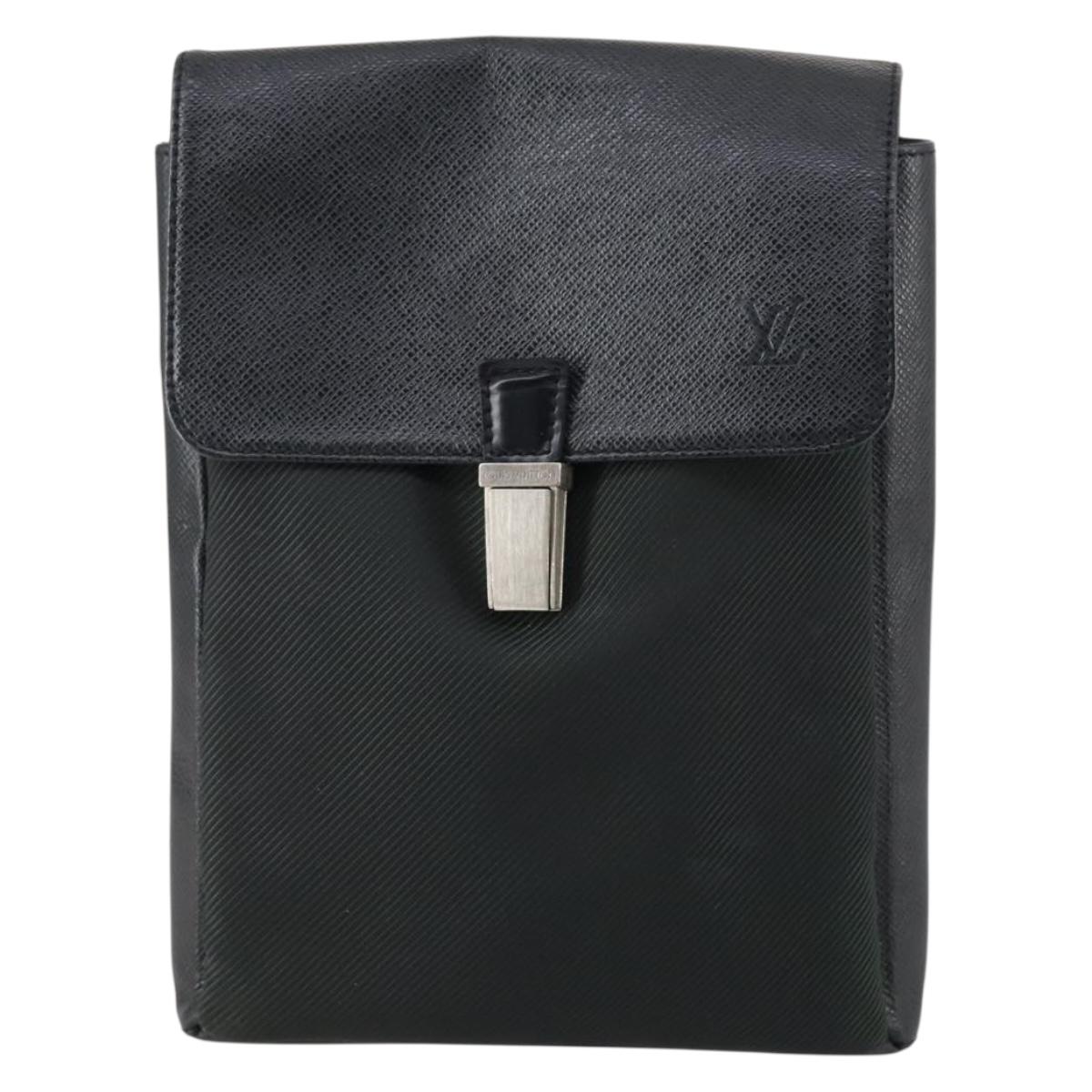 LOUIS VUITTON Taiga Saratov PM Shoulder Bag Ardoise M30892 LV Auth bs29502