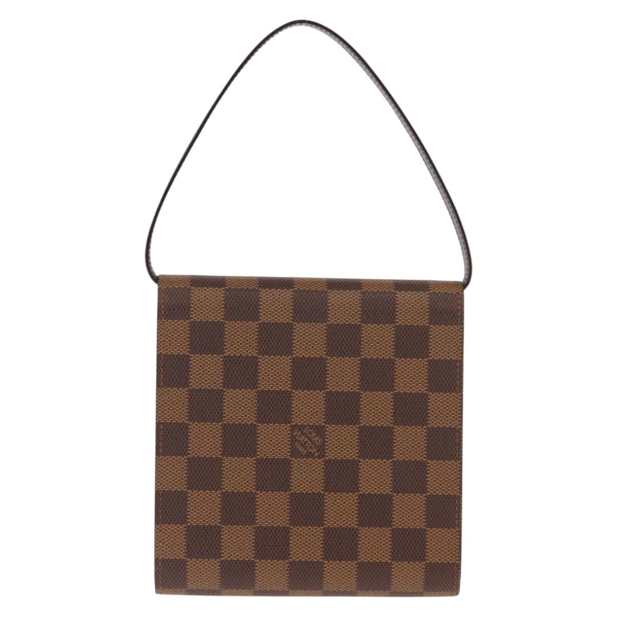 LOUIS VUITTON Damier Ebene CD Holder Pouch N62935 LV Auth bs29503