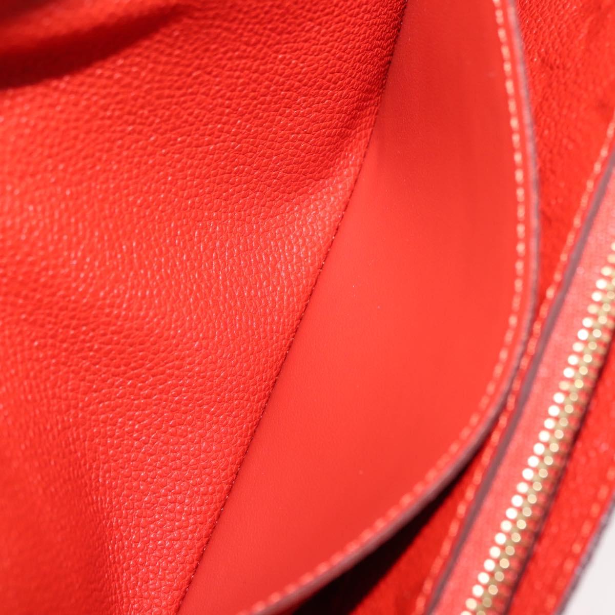 LOUIS VUITTON Monogram Empreinte Portefeuille Curieuse Red M60300 Auth bs29504