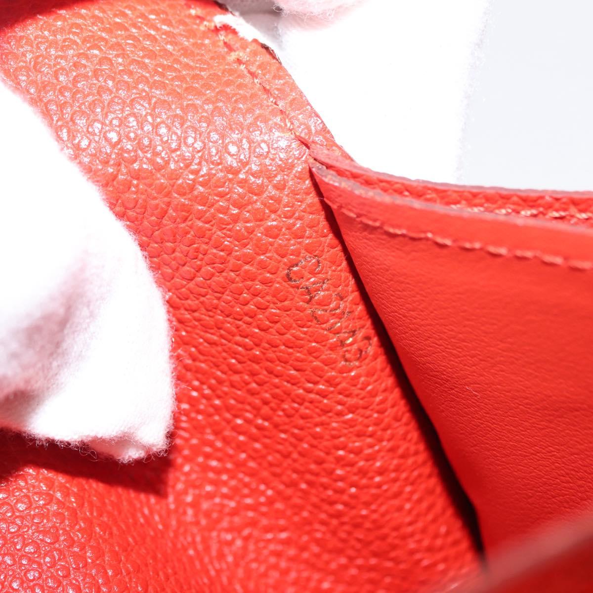 LOUIS VUITTON Monogram Empreinte Portefeuille Curieuse Red M60300 Auth bs29504