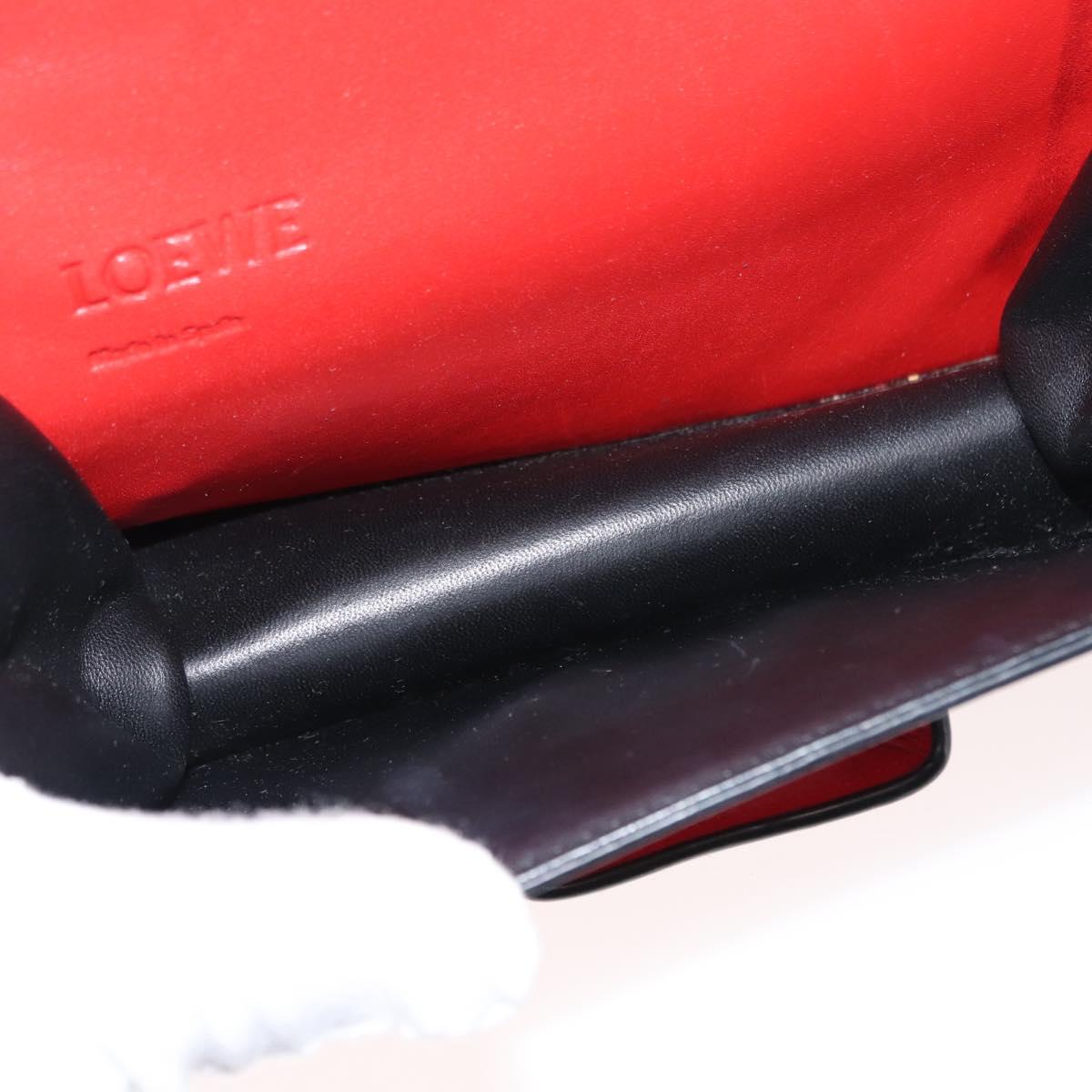 LOEWE Shoulder Bag Leather Brown Gold Auth bs29532