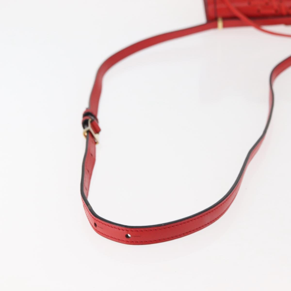 LOEWE Shoulder Bag Leather Brown Gold Auth bs29532