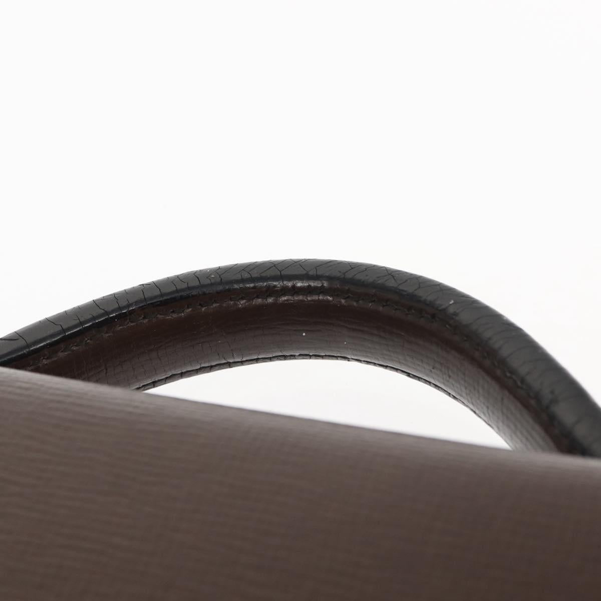 LOEWE Briefcase Leather Dark Brown Auth bs29533