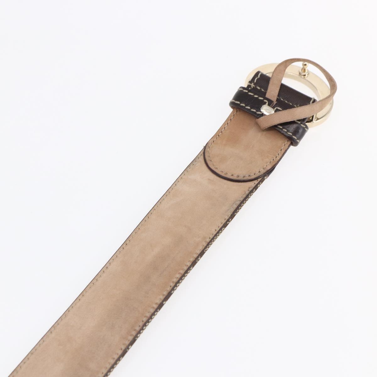 GUCCI GG Canvas Belt 33.5""-37.4"" Beige Auth bs29540