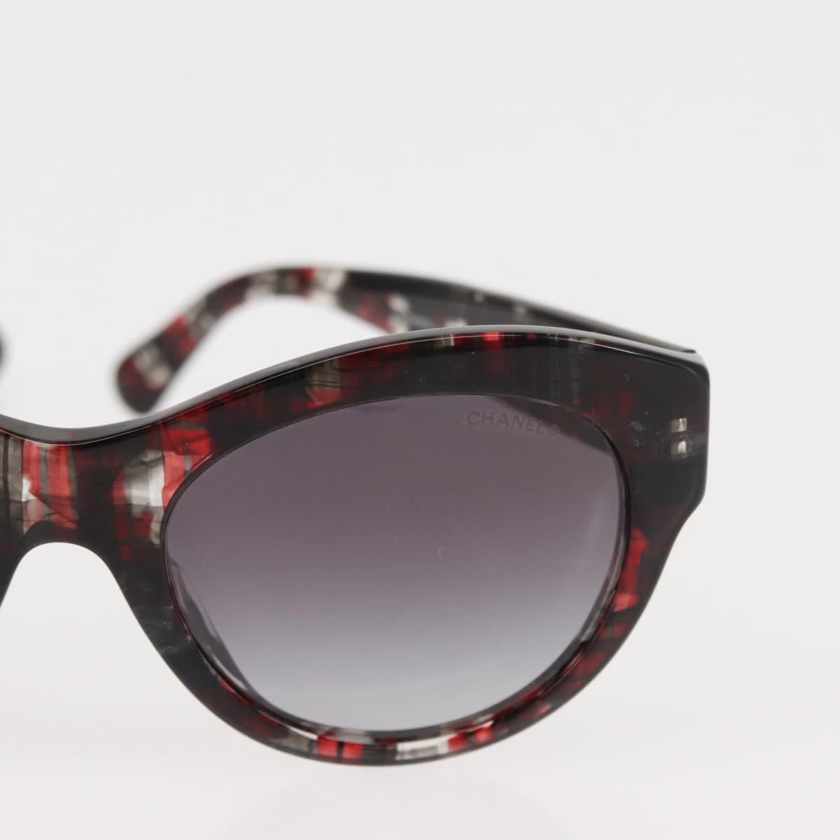 CHANEL COCO Mark Sunglasses plastic 3Set Black CC Auth bs29544