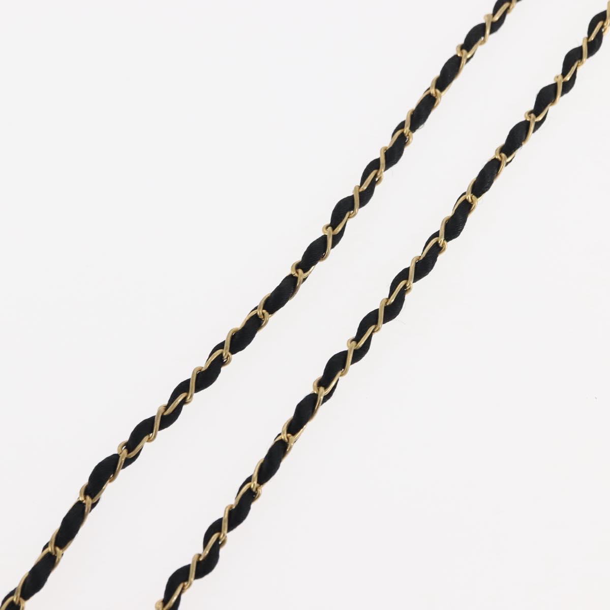 CHANEL Perfume No. 19 Necklace metal Gold CC Auth bs29546