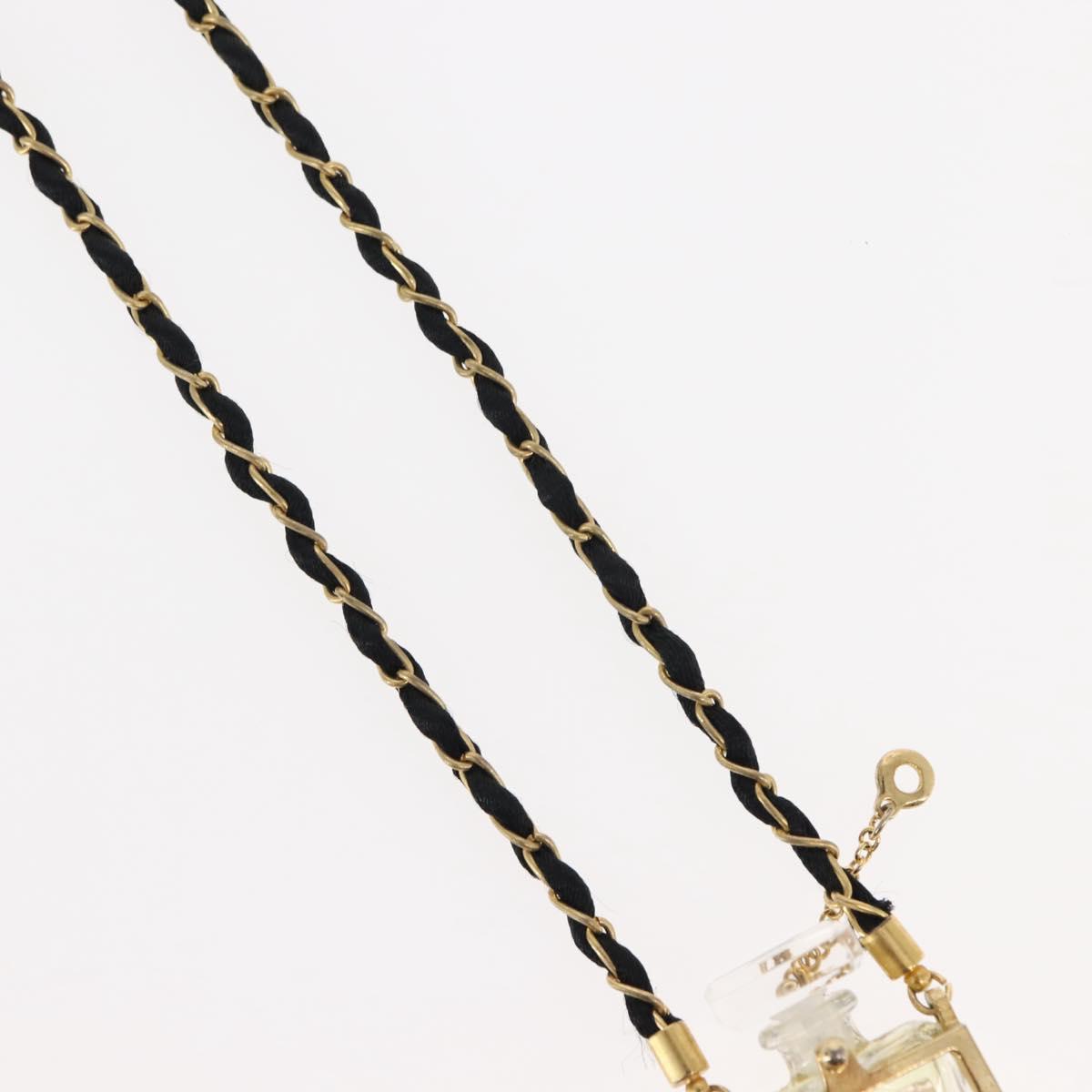 CHANEL Perfume No. 19 Necklace metal Gold CC Auth bs29546
