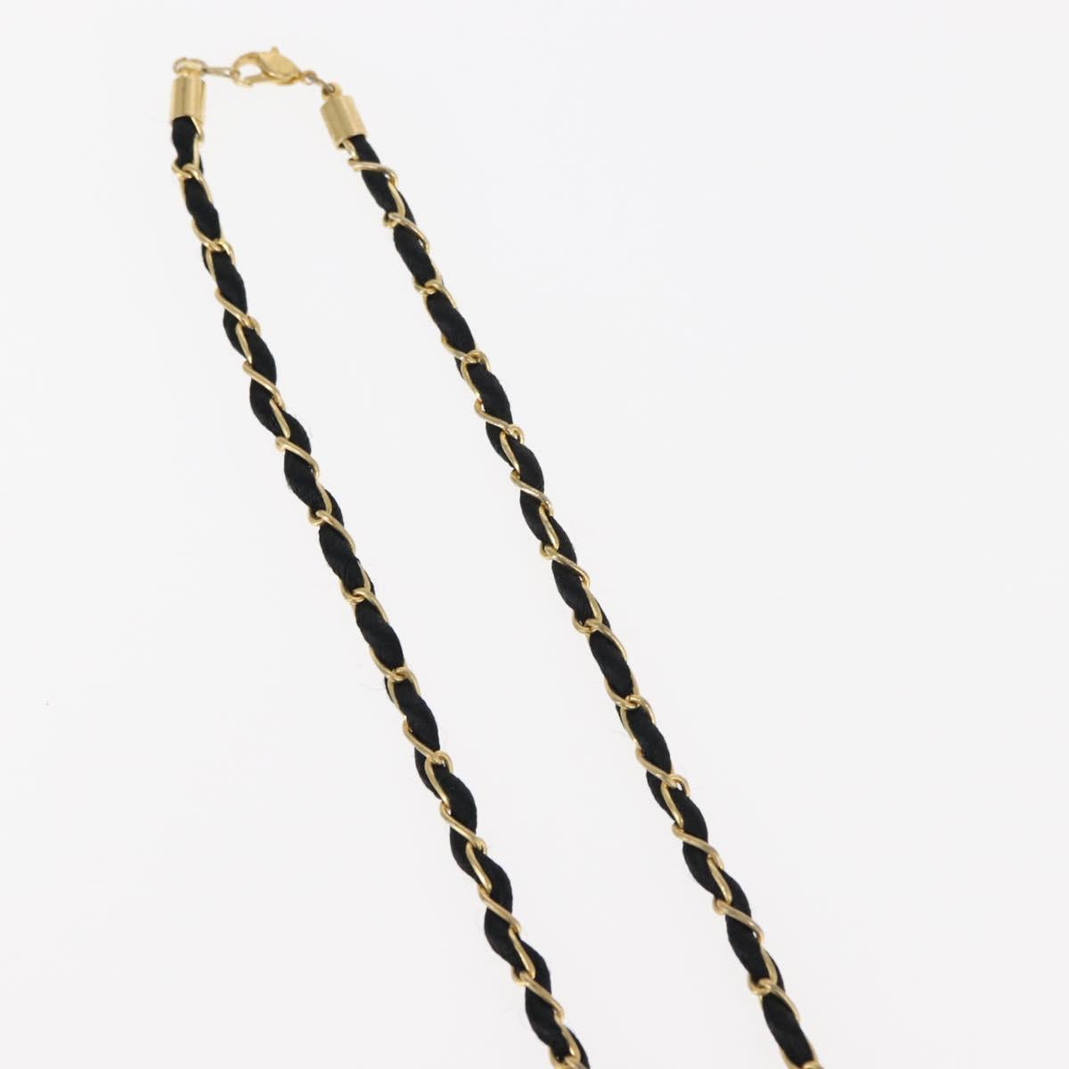 CHANEL Perfume No. 19 Necklace metal Gold CC Auth bs29546