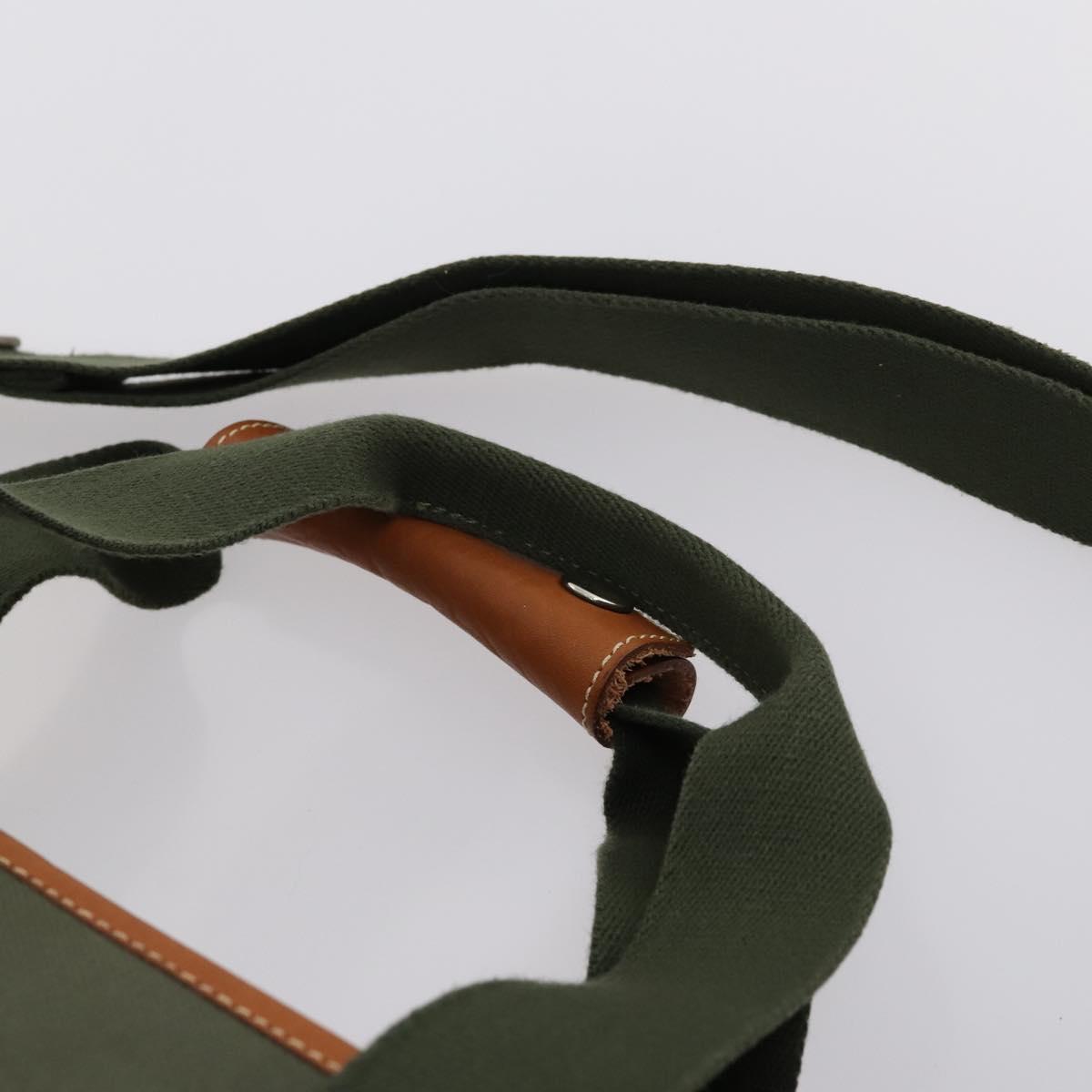 Burberrys Boston Bag PVC Canvas 2Set Navy Green Auth bs29550