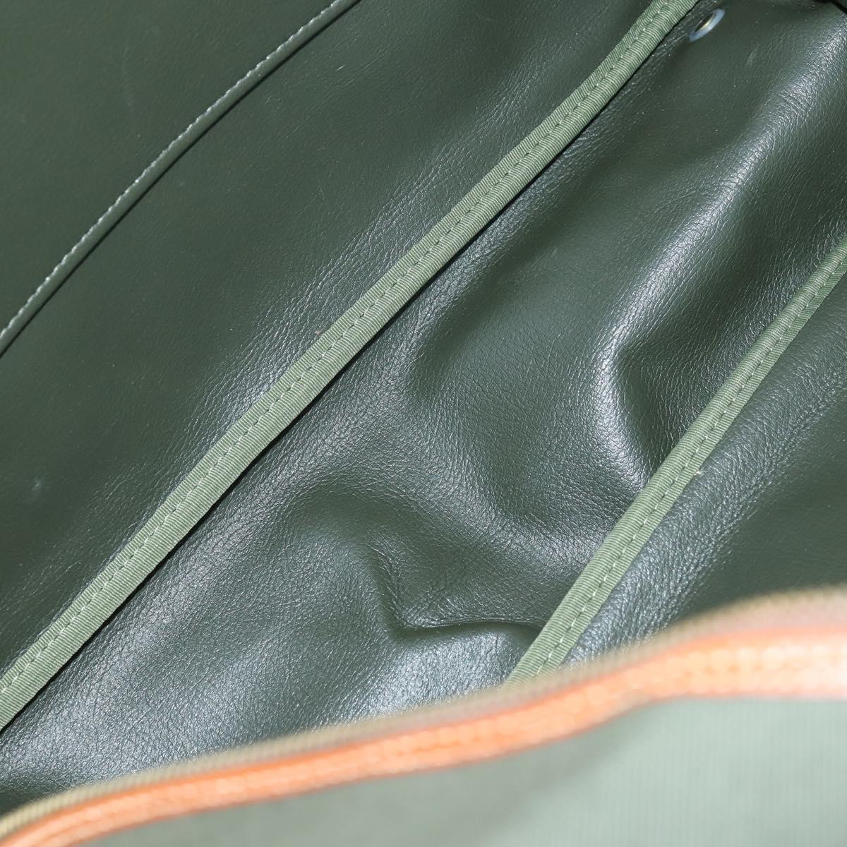 Burberrys Boston Bag PVC Canvas 2Set Navy Green Auth bs29550