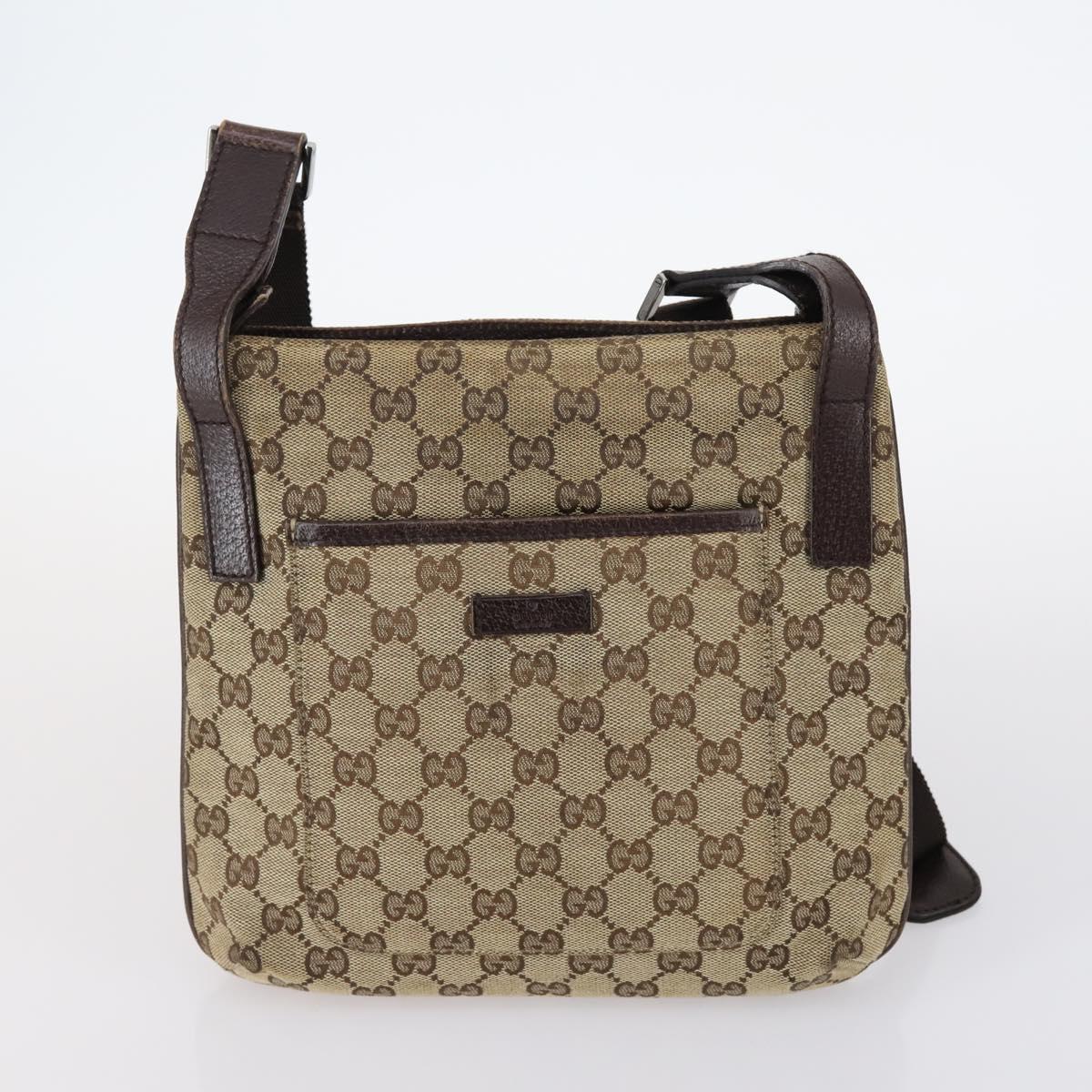 GUCCI GG Canvas Shoulder Bag PVC nylon 5Set Black Beige Brown Auth bs29551