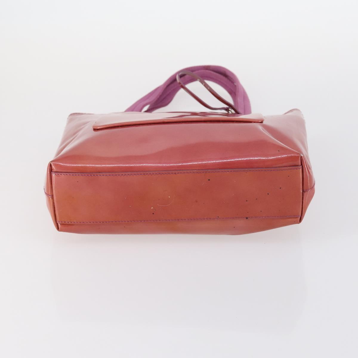 PRADA Shoulder Bag Nylon Enamel 4Set Pink Khaki Green Auth bs29552