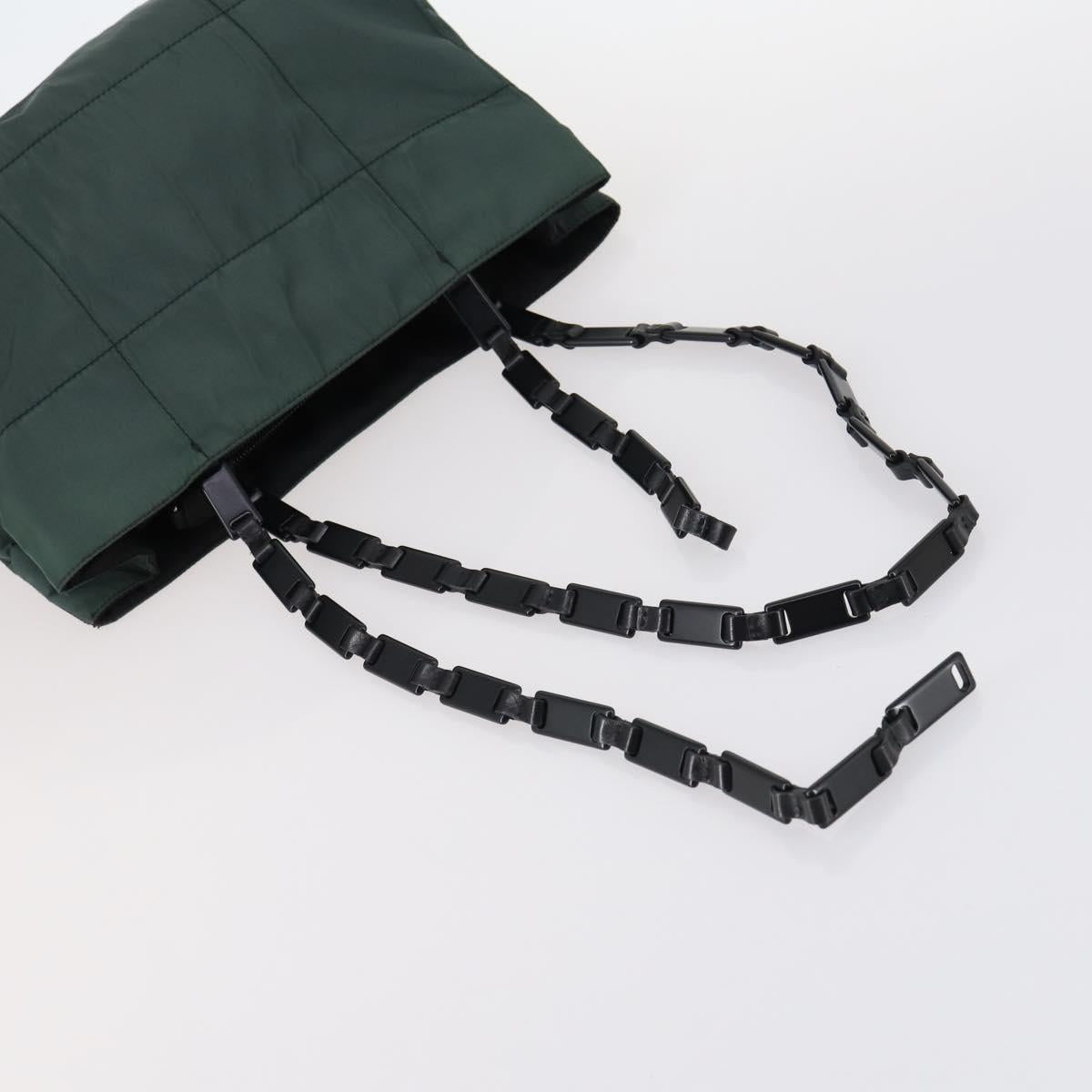 PRADA Shoulder Bag Nylon Enamel 4Set Pink Khaki Green Auth bs29552