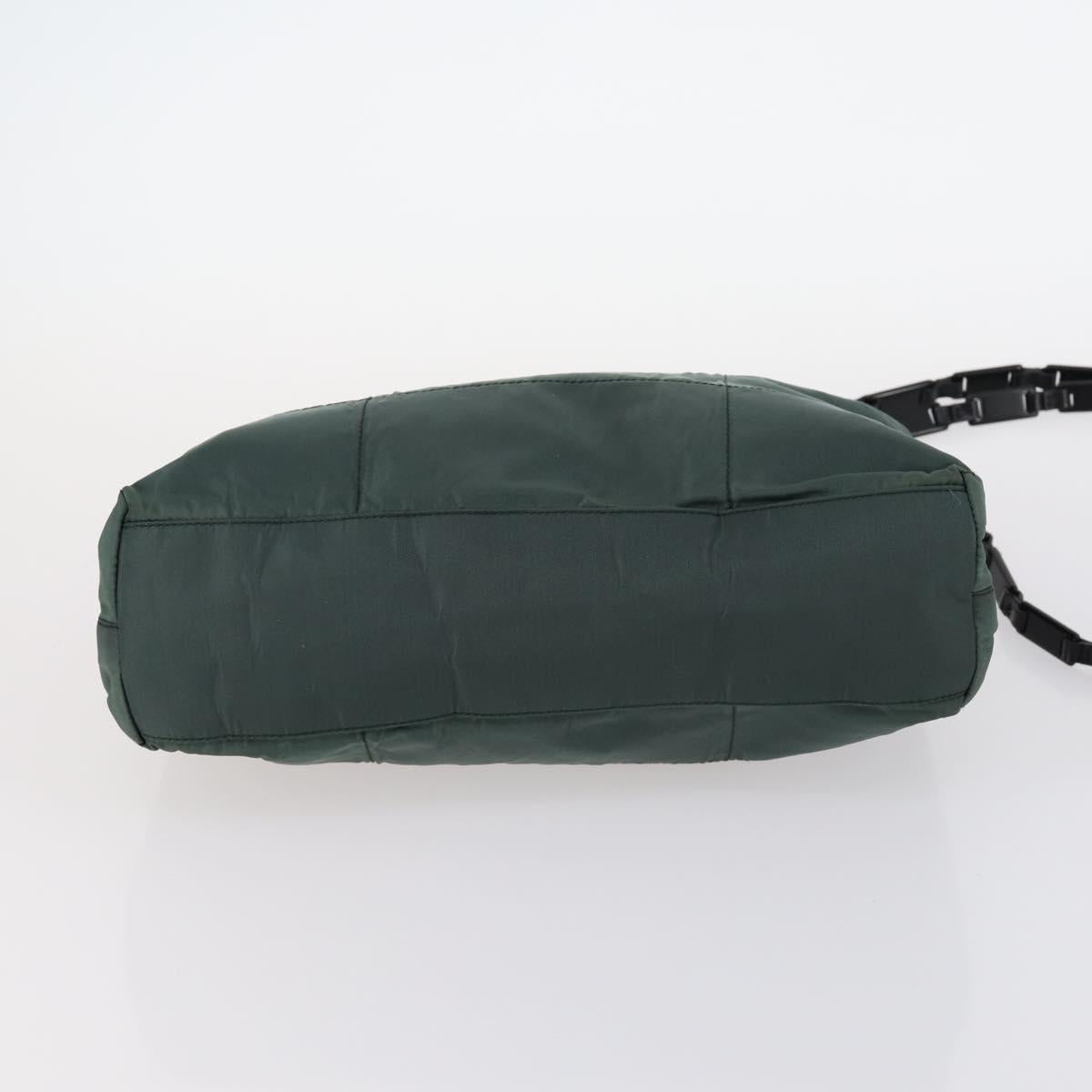 PRADA Shoulder Bag Nylon Enamel 4Set Pink Khaki Green Auth bs29552