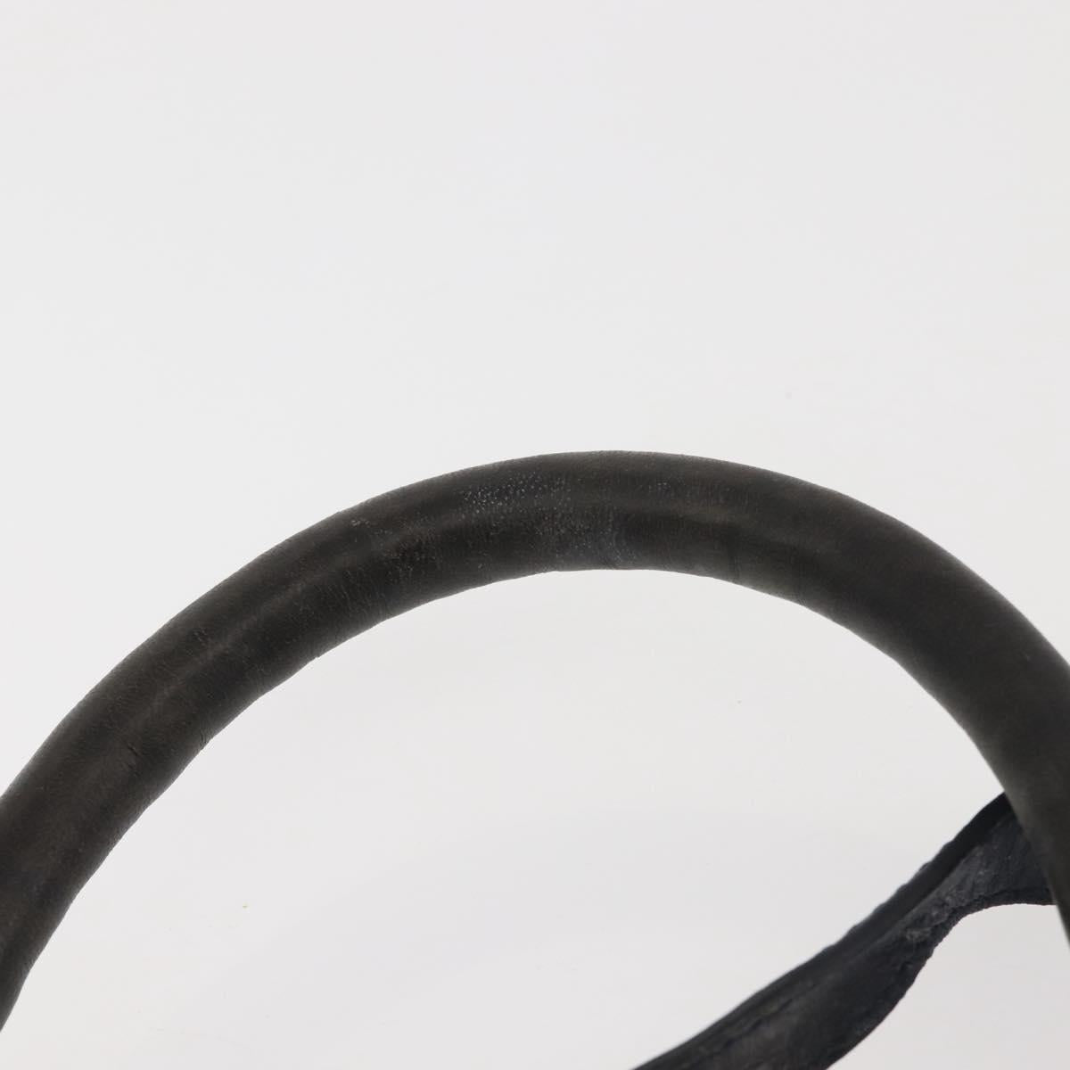 GIVENCHY Pandora Hand Bag Leather 2way Black Gold Auth bs29556