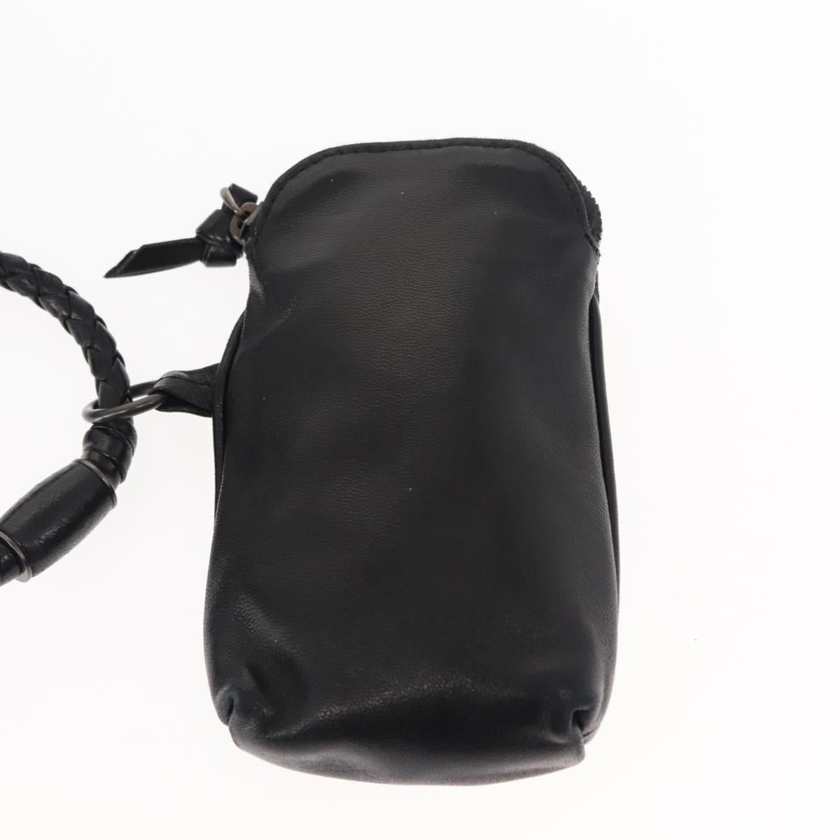 BOTTEGAVENETA 4 Hooks Pouch Leather Navy Auth bs29559