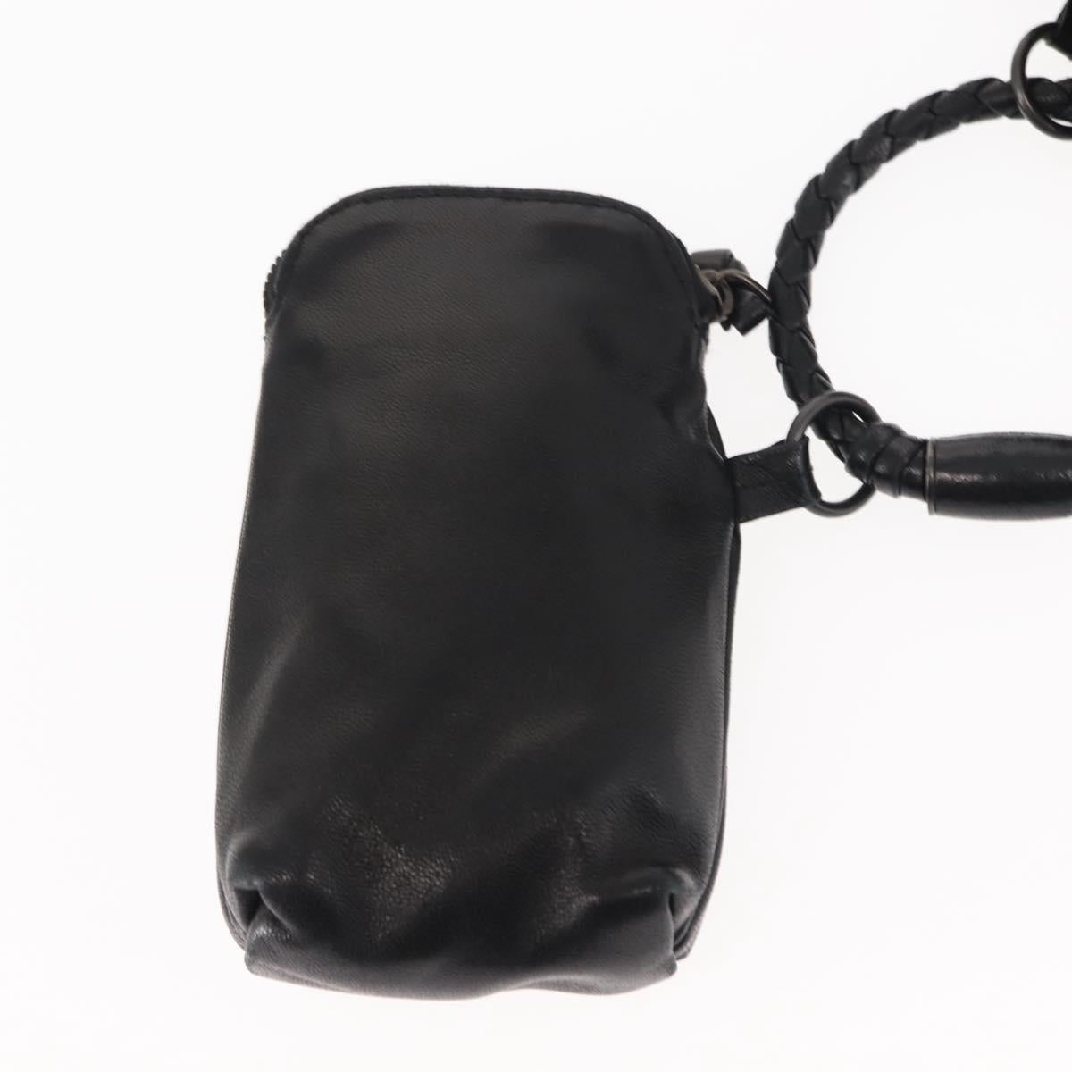 BOTTEGAVENETA 4 Hooks Pouch Leather Navy Auth bs29559