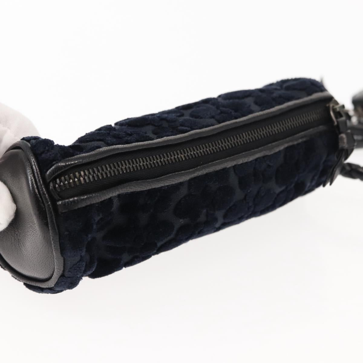 BOTTEGAVENETA 4 Hooks Pouch Leather Navy Auth bs29559