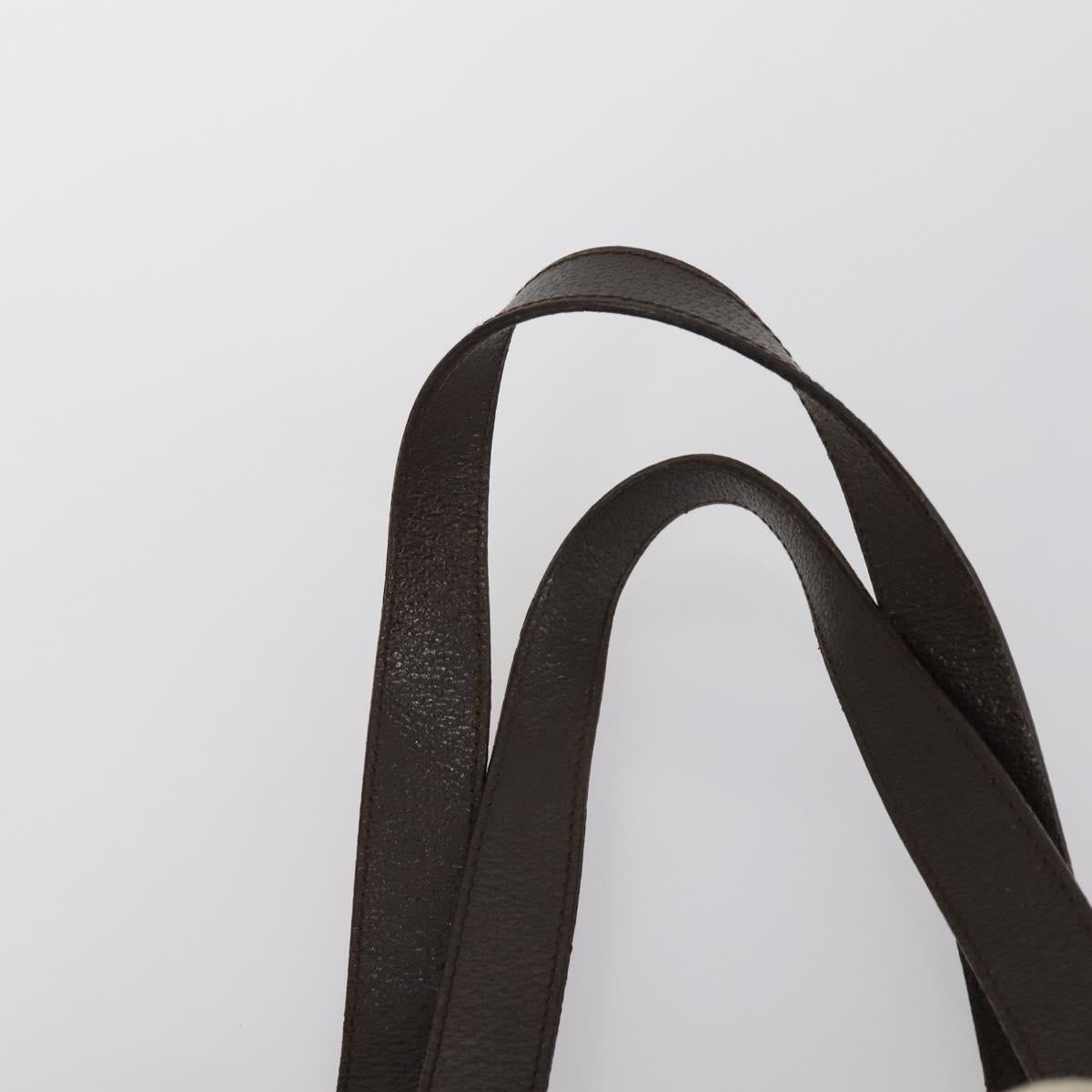 BVLGARI Logo Mania Hand Bag Canvas 2Set Beige Brown Auth bs29563