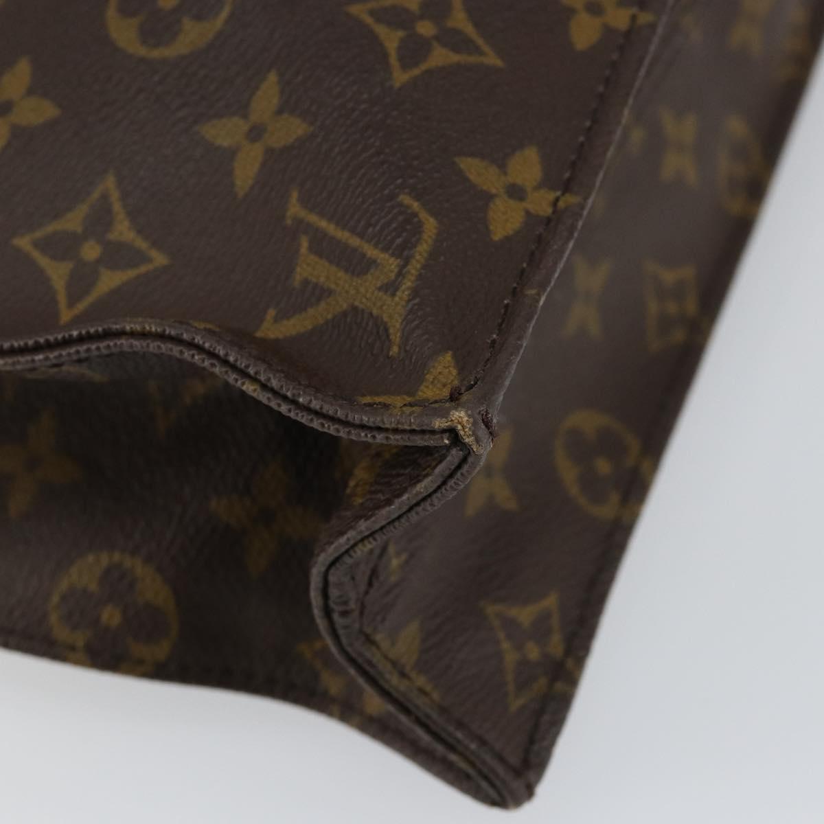 LOUIS VUITTON Monogram Sac Plat Hand Bag M51140 LV Auth bs29566