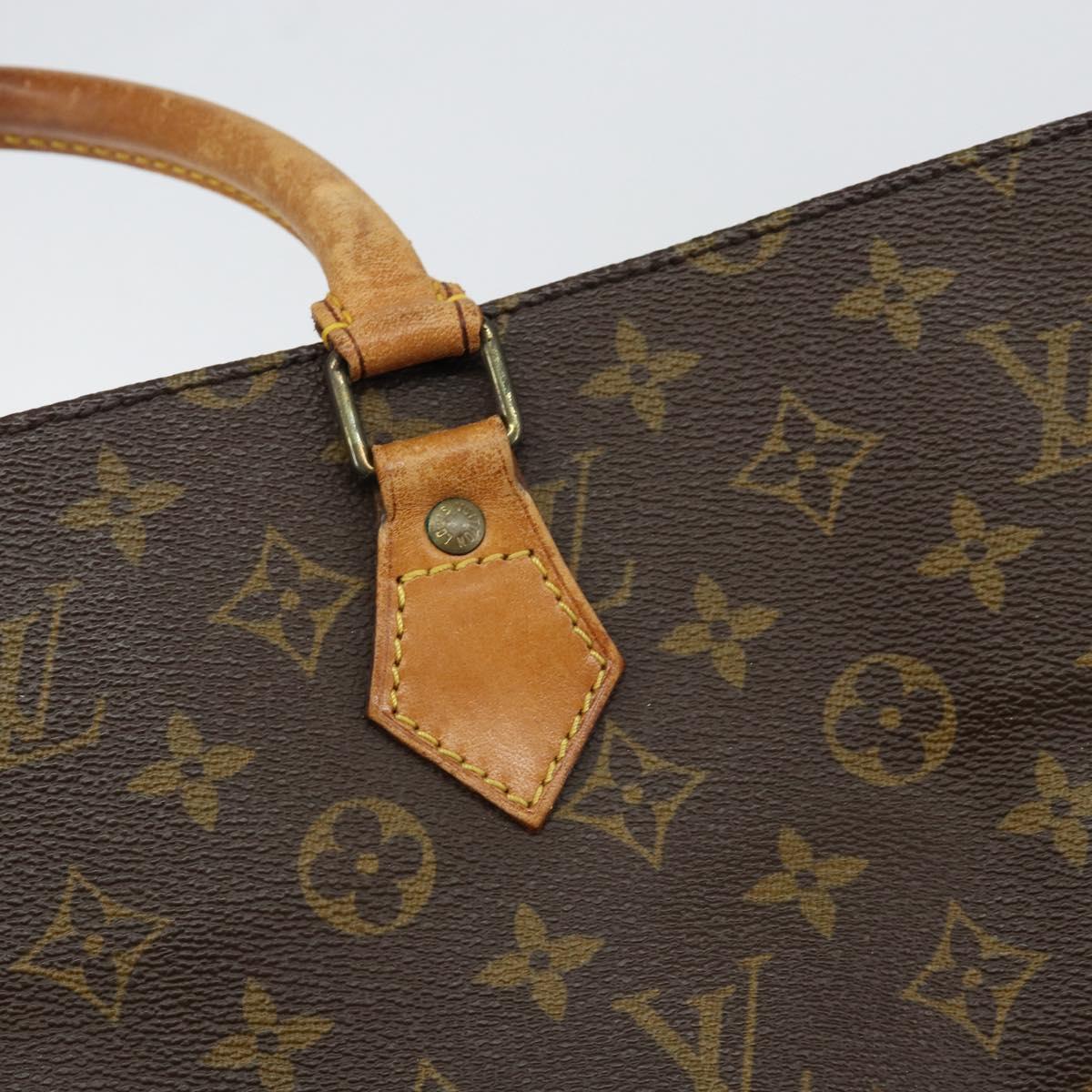 LOUIS VUITTON Monogram Sac Plat Hand Bag M51140 LV Auth bs29566