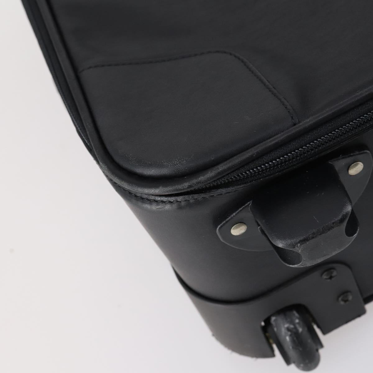 LOEWE Suitcase Nylon Black Silver Auth bs29570