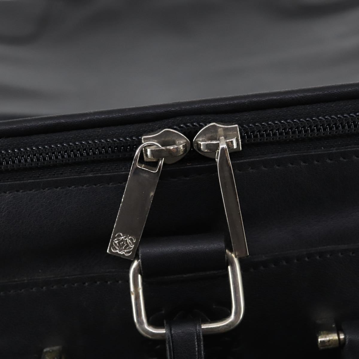 LOEWE Suitcase Nylon Black Silver Auth bs29570