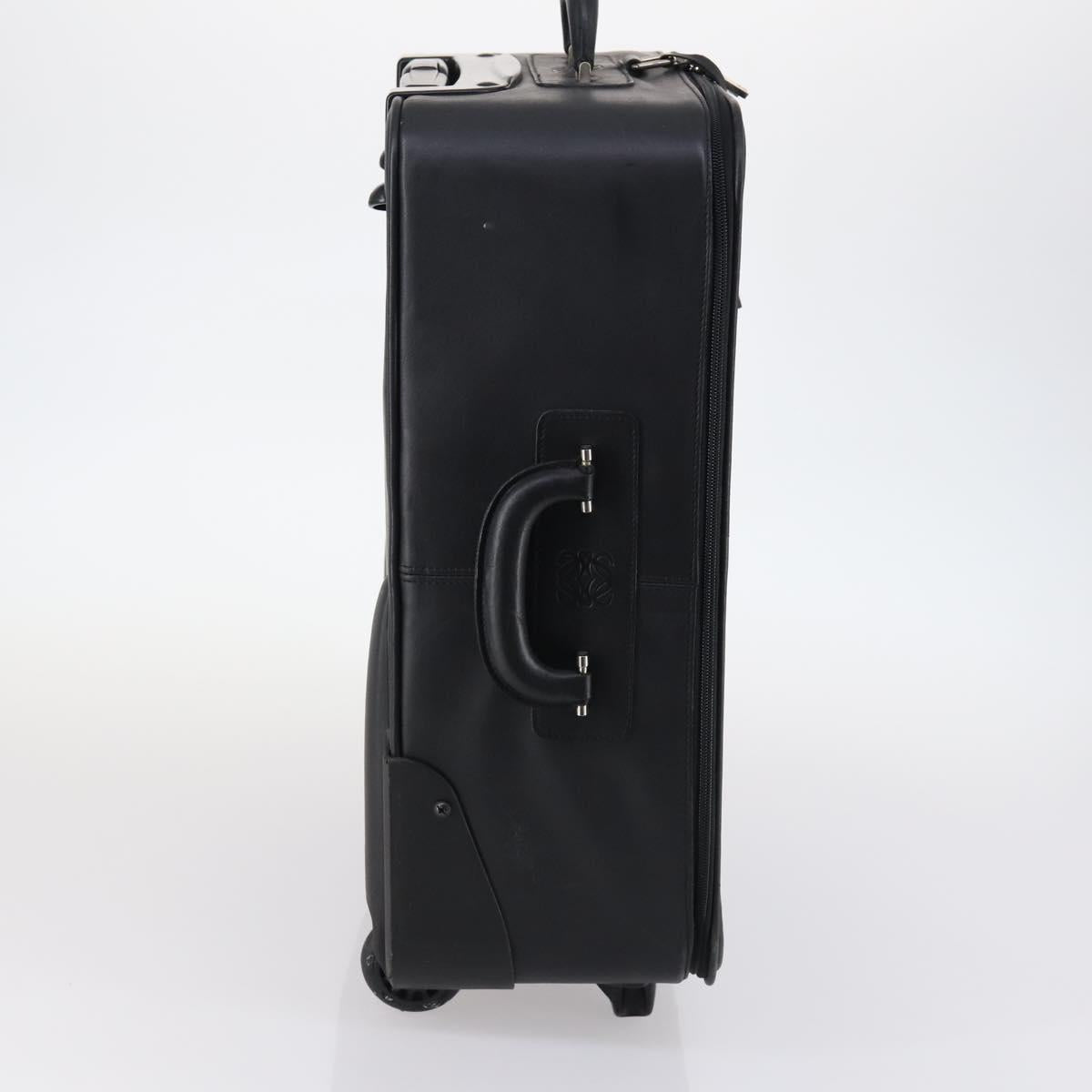 LOEWE Suitcase Nylon Black Silver Auth bs29570